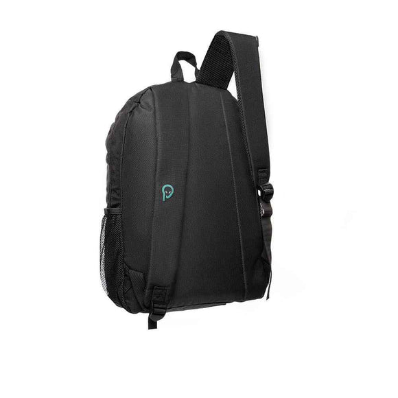 SAC À DOS SPACER, pour ordinateur portable de max. 15,6", 1 compartiment, poche avant, 2 poches latérales, imperméable, nylon, noir, « Buddy », « SPB18906 » (EAN : 5949046601084 ; « ACC-SPC0205001 » - 623019)