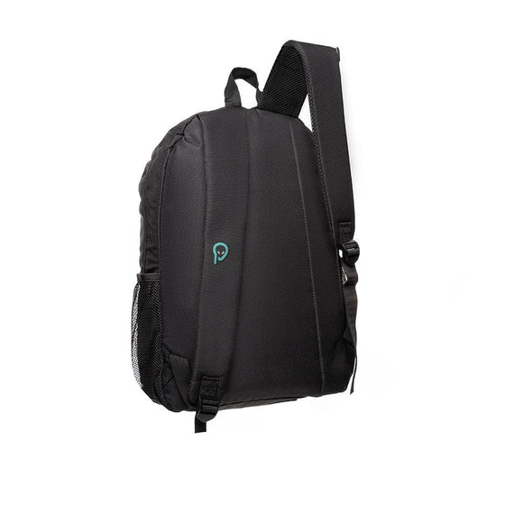 SAC À DOS SPACER, pour ordinateur portable de max. 15,6", 1 compartiment, poche avant, 2 poches latérales, imperméable, nylon, noir, « Buddy », « SPB18906 » (EAN : 5949046601084 ; « ACC-SPC0205001 » - 623019)
