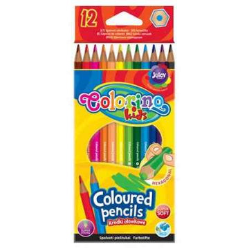Crayons de couleur hexagonaux Colorino Kids 12 couleurs