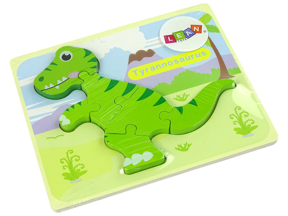 Puzzle dinosaure vert isanosaurus en bois