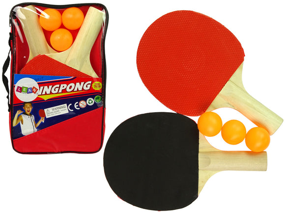 Housse pour bâtons de ping-pong en bois avec 3 balles