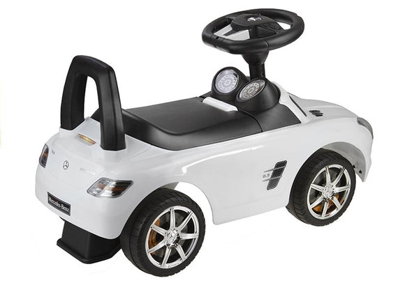 Mercedes-Benz SLS AMG White - Kids Push Along Ride On Car