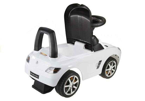 Mercedes-Benz SLS AMG White - Kids Push Along Ride On Car