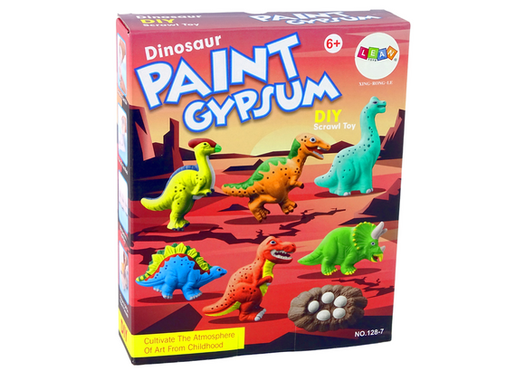 Kit de moulage en plâtre diy peinture dinosaures