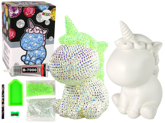 Kit licorne créatif diy diamants cristaux vert
