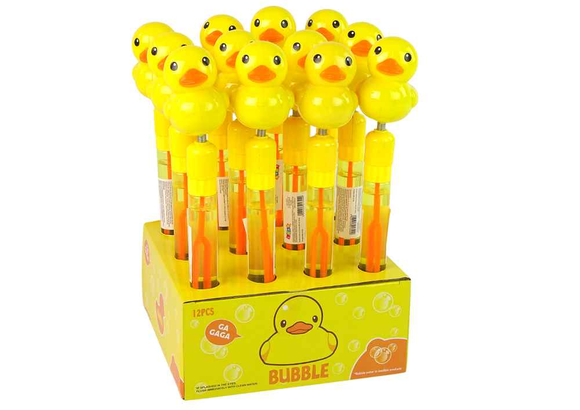 Bulles de savon Canard jaune sonore 29 cm