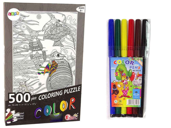 Puzzles à colorier 500 pièces Poisson Océan