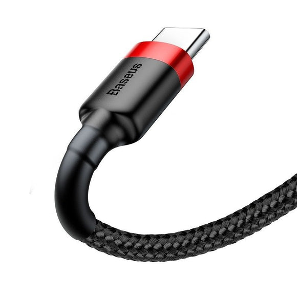 Câble usb baseus cafule 2 m usb a usb c noir rouge