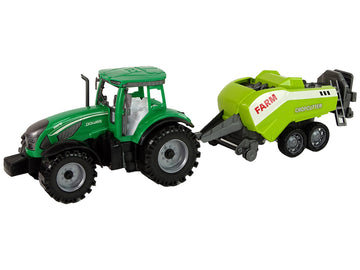 Green Agricultural Tractor, Seeder, Friction Drive