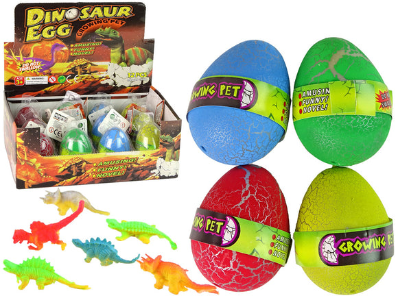Oeuf de dinosaure magique à couver grandissant de 6 cm coloré.
