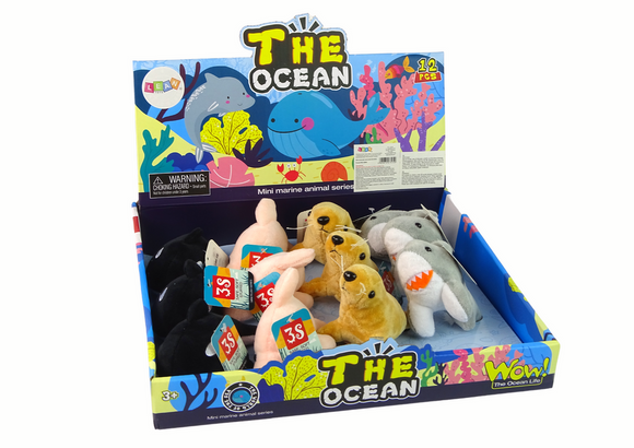 Mini peluches animaux marins 4 modèles
