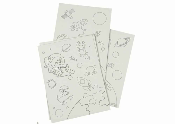 Livre de coloriage à gratter pour enfants sur l'espace