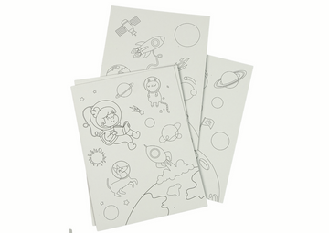 Livre de coloriage à gratter pour enfants sur l'espace