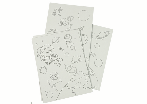Livre de coloriage à gratter pour enfants sur l'espace
