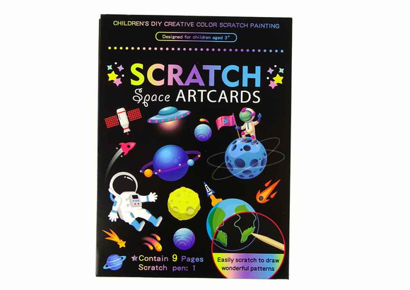 Livre de coloriage à gratter pour enfants sur l'espace