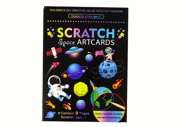 Livre de coloriage à gratter pour enfants sur l'espace