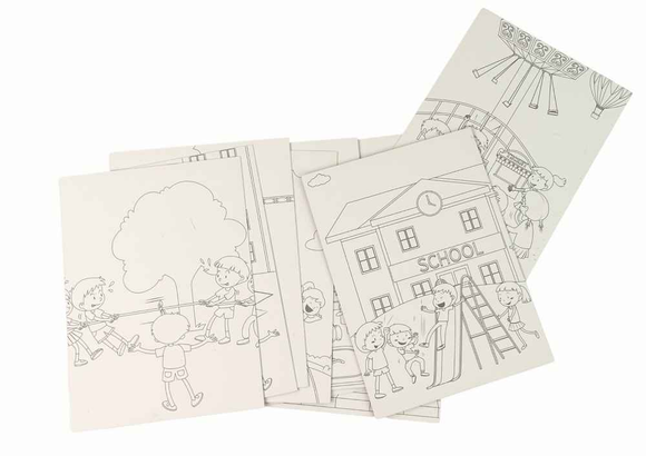 Livre de coloriage à gratter pour enfants à l'école
