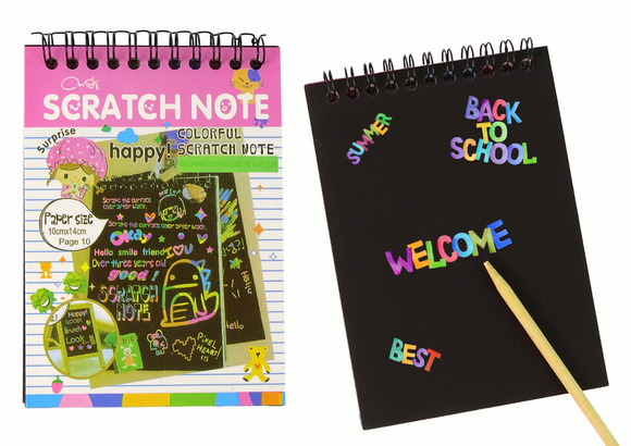 Notes à gratter pour enfants rose