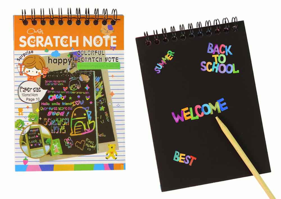 Notes à gratter pour enfants orange
