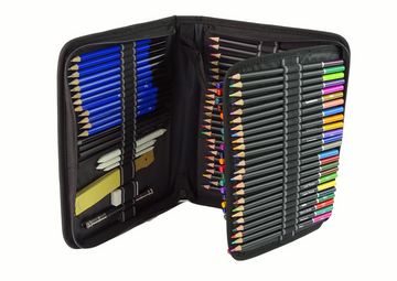 Coffret Petit Artiste Crayons dans une trousse 95 pièces.