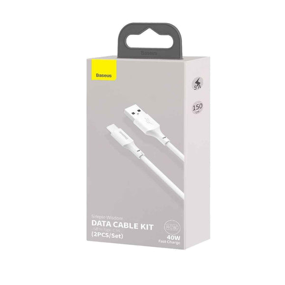 Câble USB Baseus TZCATZJ-02 1,5 m USB A USB C Blanc