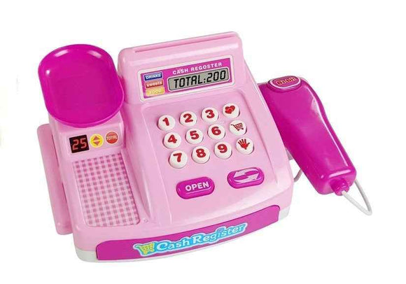 Caisse enregistreuse de magasin de bonbons rose 35 pièces