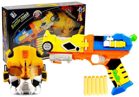 Pistolet robot en mousse avec masque