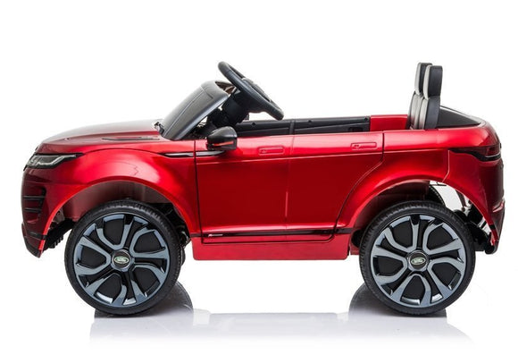Range rover evoque voiture électrique à enfourcher peinte en rouge