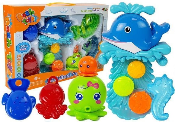 Kit de bain pour dauphins cascade en plastique pour animaux marins