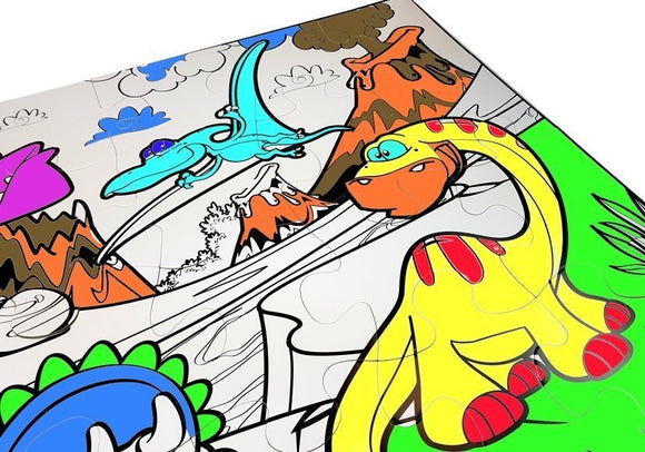Puzzle de peinture de dinosaures du Jurassique 24 pièces