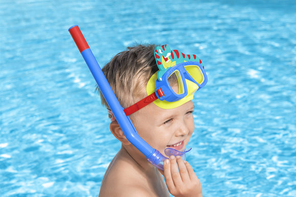 Masque de plongée Bestway bleu avec tube en PET 24059