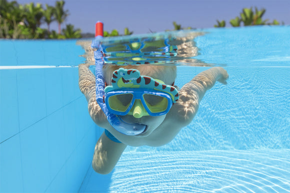 Masque de plongée Bestway bleu avec tube en PET 24059