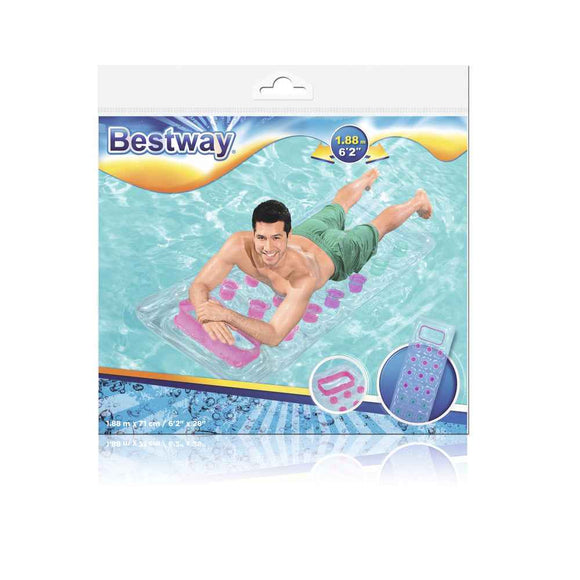 Matelas gonflable transparent 188 x 71 cm Bestway 43040