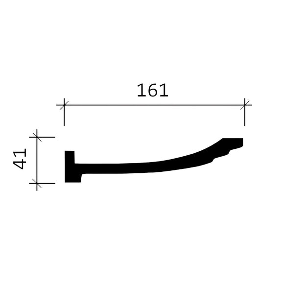 Corniche 150135 Profhome Moulure décorative design moderne blanc 2 m