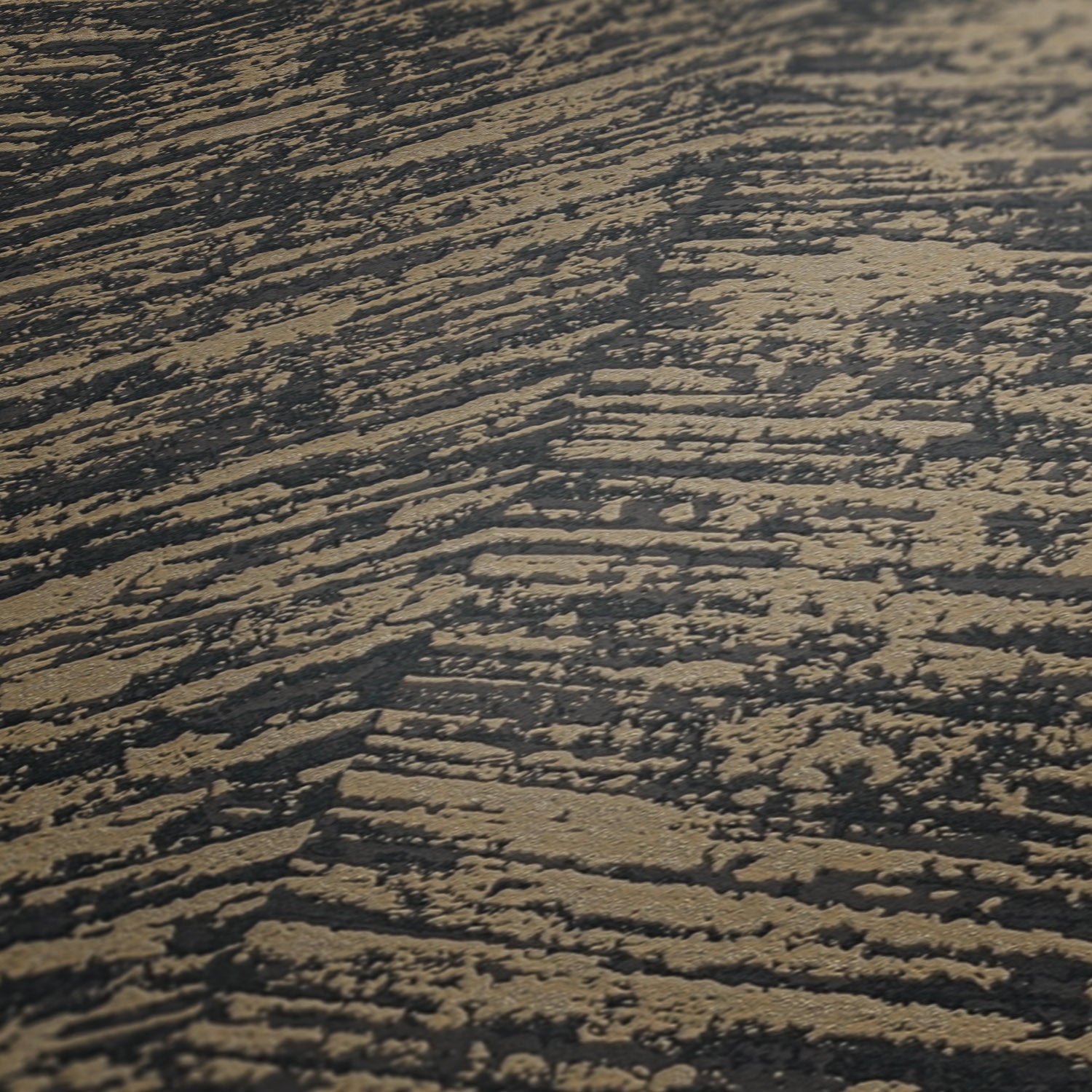 Papier peint à motifs graphiques Profhome 386971-GU papier peint intissé texturé avec un dessin graphique scintillant anthracite bronze gris foncé 5,33 m2 - 0