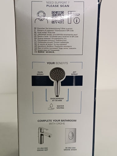 Ecost customer return GROHE Vitalio start 27946000 Shower Head HandOperated 2 Jets