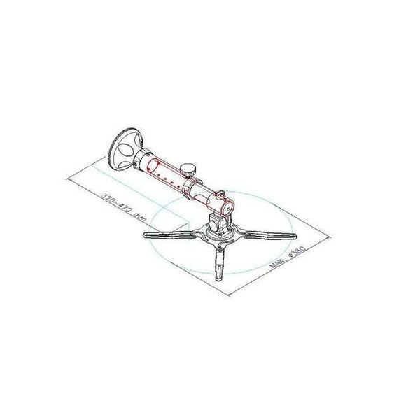SUPPORT DE PROJECTEUR Neomounts Videopr. Soutien. Applique murale NM 37-47, argent « BEAMER-W050SILVER »
