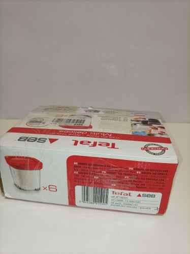 Ecost customer return SEB Set of 6 yoghurt containers, red