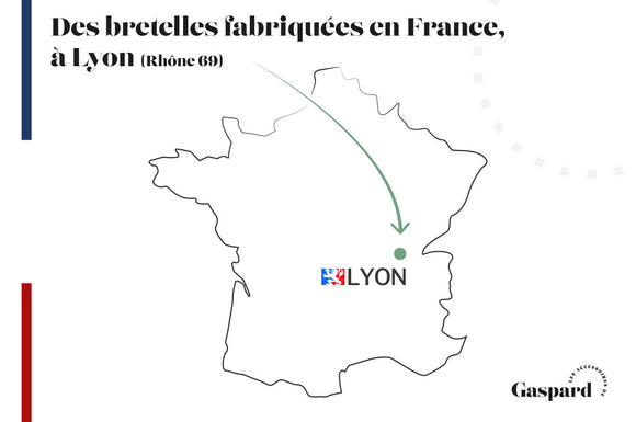 Gaspard bretelles homme larges parallèle ciel rouge - elastique résistant et clips extra fort - modèle en x - fait en france - taille ajustable max 130cm - garantie à vie