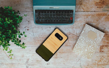Coque pour smartphone MAN&WOOD Galaxy S10e motif forêt de bambous noire