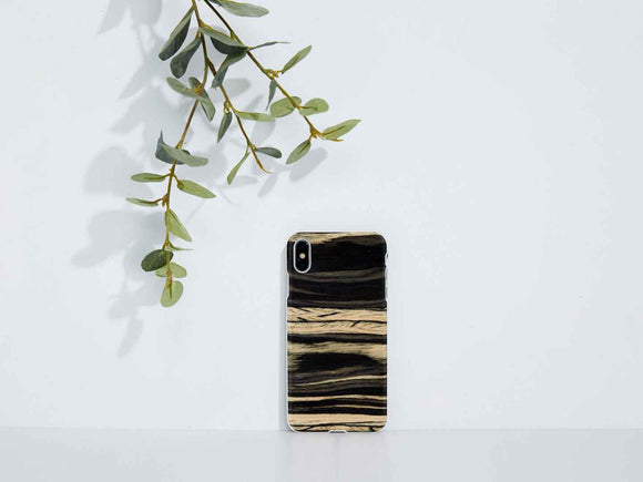 Coque pour smartphone MAN&WOOD iPhone XS Max blanc ébène