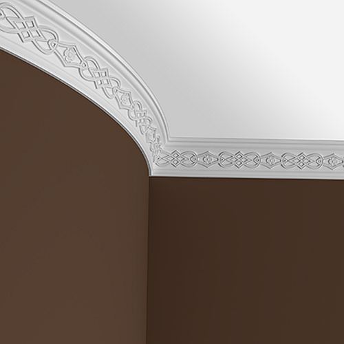 Corniche 150282F Profhome Moulure décorative flexible style Néo-Renaissance blanc 2 m - 0