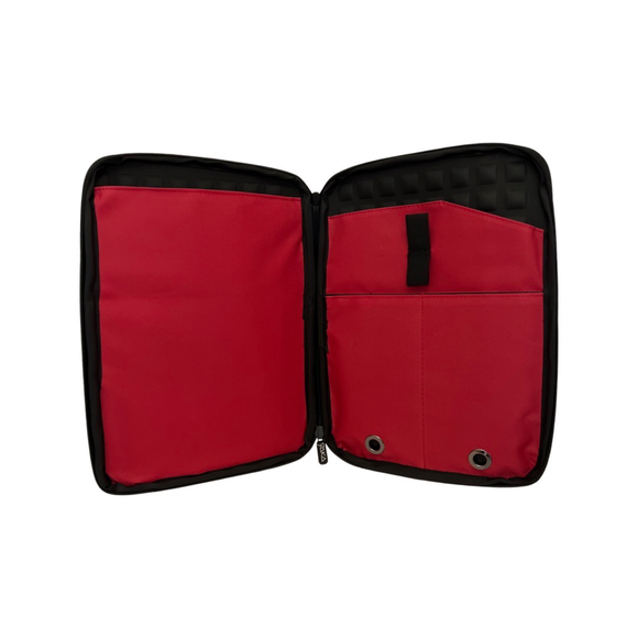 Sac Ordinateur - 15.6 pouces - Rouge avec patte EasyFix Révolutionnaire - Clicktofournisseur.com
