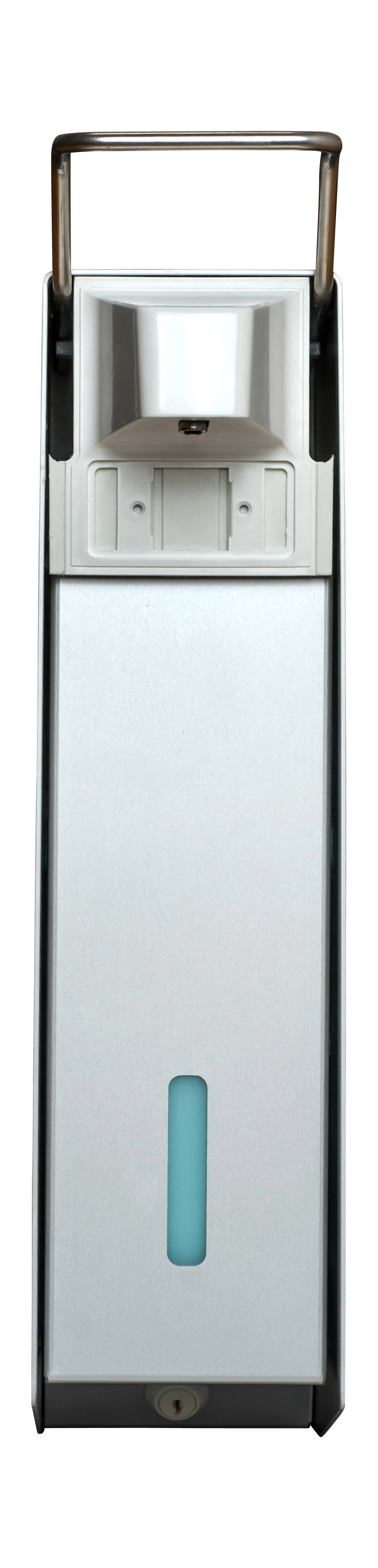 SORIFA - Distributeur mural métallique robuste, ergonomique, verrouillable pour flacon 2.5L de marque SORIFA - Pour gels et savons liquides.