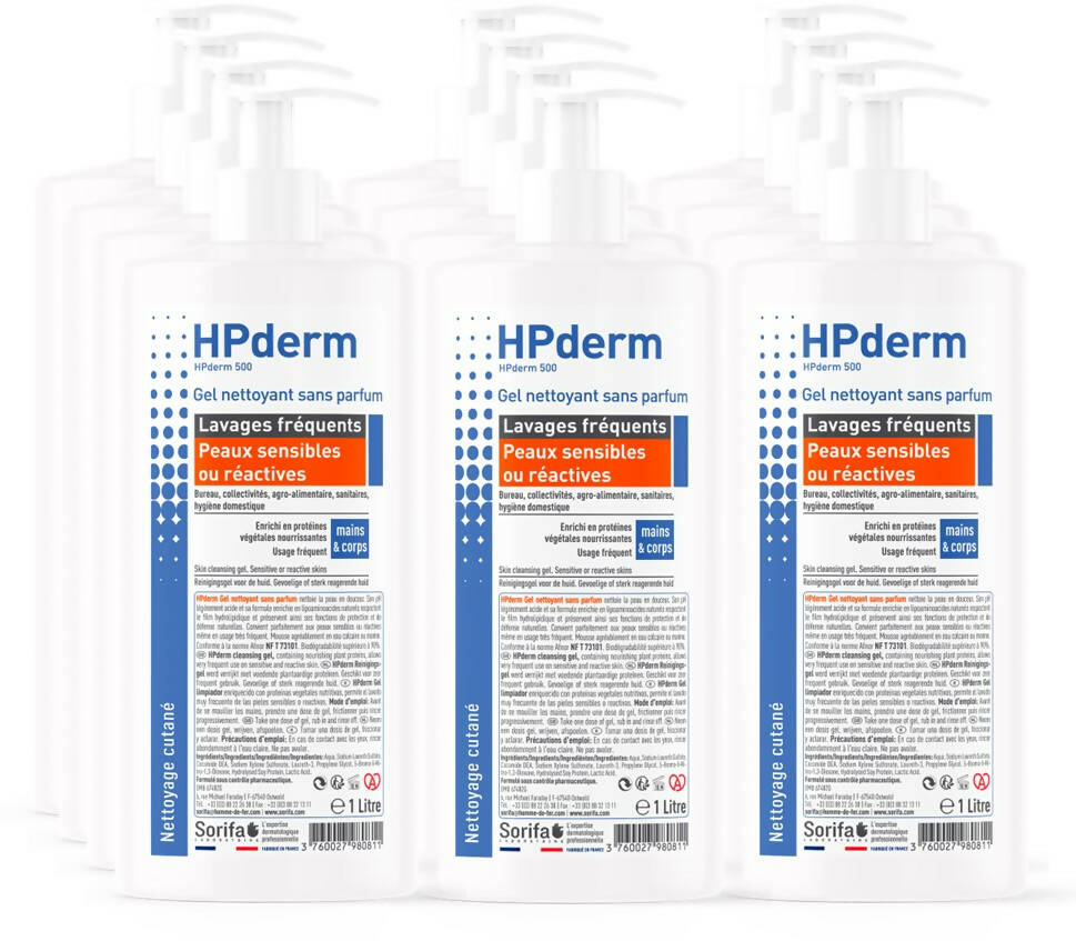HCC001P - HPderm Peaux sensibles pompe 1L x12