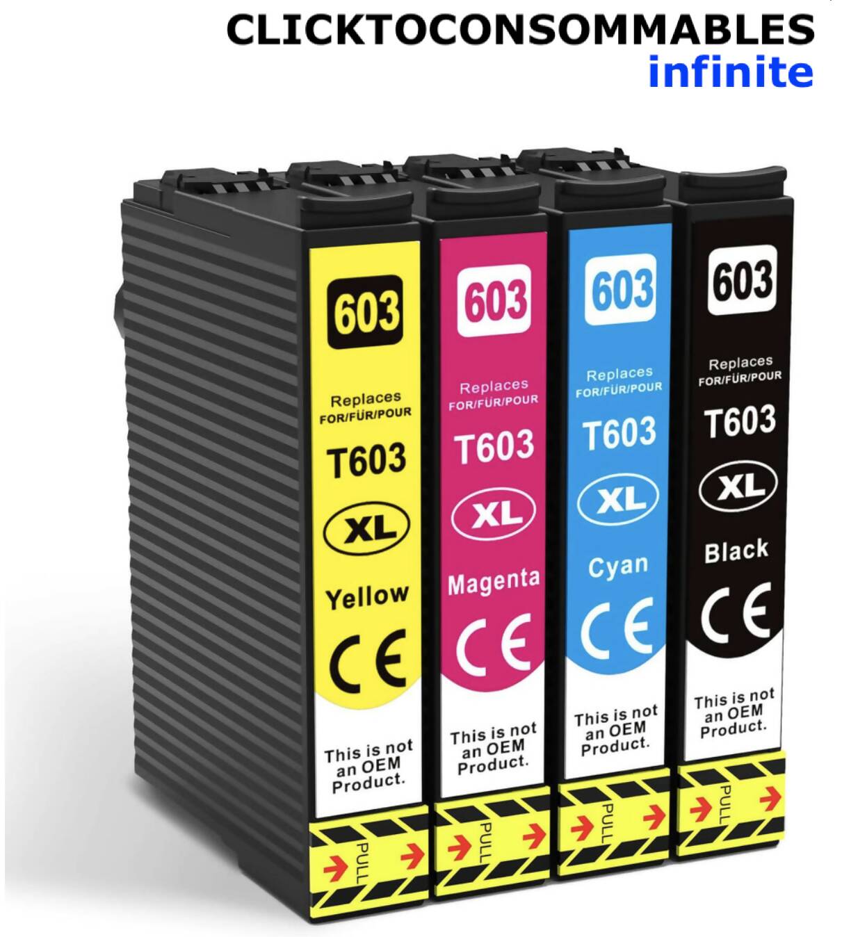 603XL Multipack de 4 Cartouches pour Imprimantes compatibles XP-2100 XP-2105 XP-2150 XP-2155 XP-3100 XP-3105 XP-3150 XP-4100 XP-4105 XP-4150 WF-2810 WF-2820 WF-2830 WF-2840 WF-2850 - 0