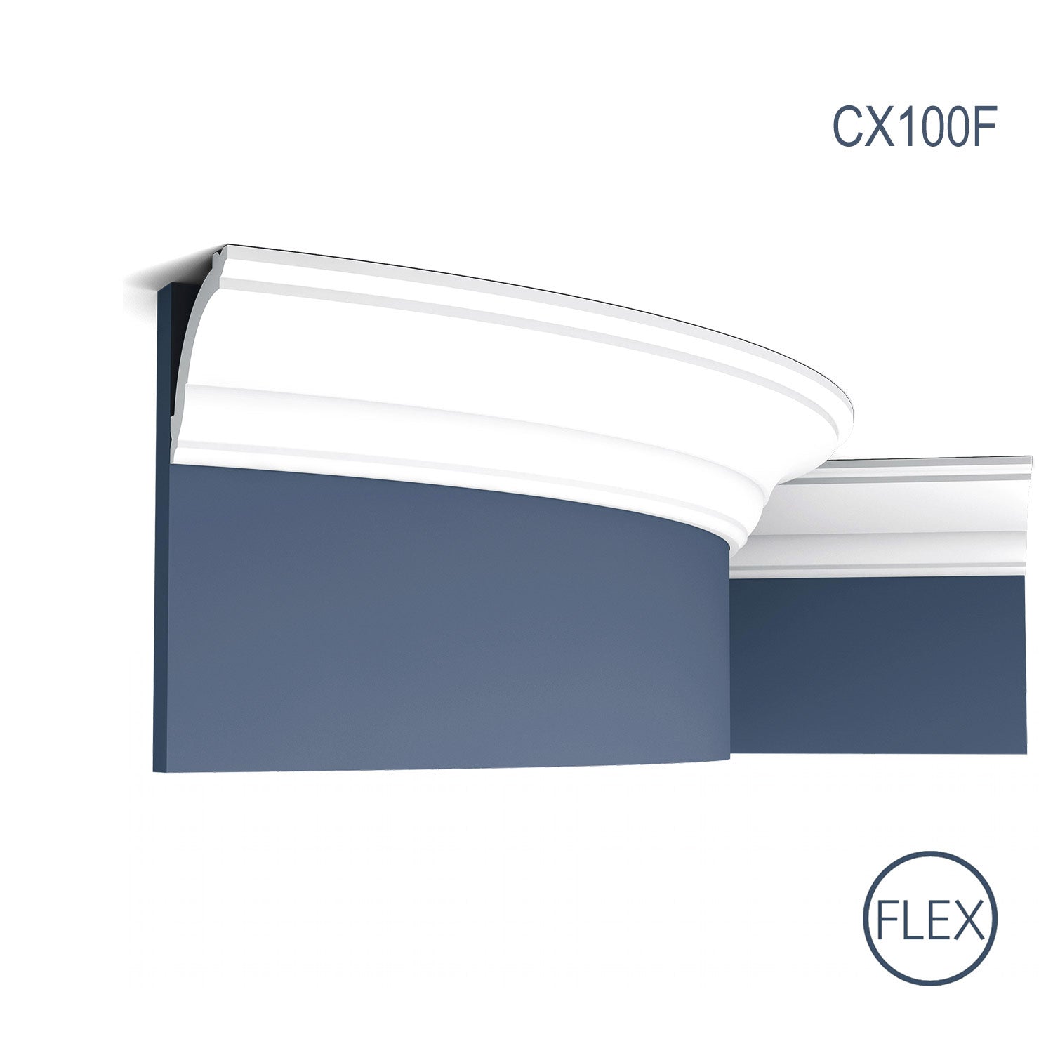 Corniche flexible Moulure Cimaise Décoration de stuc Orac Decor CX100F AXXENT Profil décoratif du mur 2 m
