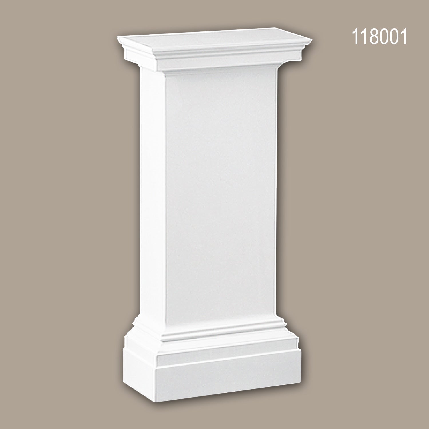 Piédestal de demi-colonne Profhome 118001 Colonne Élement décorative style Néo-Classicisme blanc
