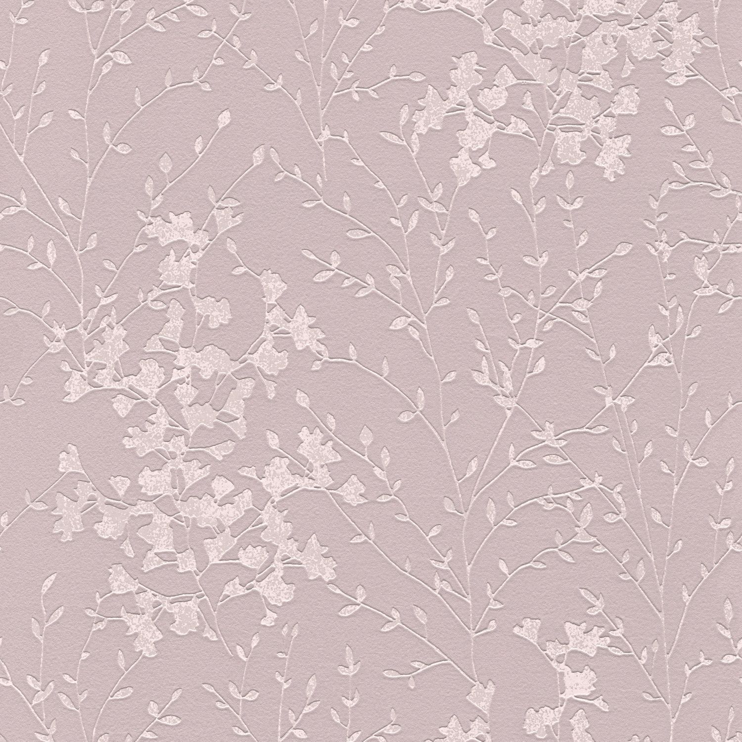 Papier peint floral Profhome 360822-GU papier peint intissé légèrement texturé avec un dessin floral mat rose argent brun 5,33 m2