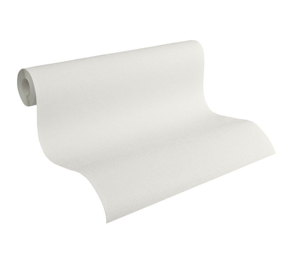 Papier peint aspect textile Profhome 103918-GU papier peint intissé à peindre légèrement texturé à l'aspect textile mat blanc 5,33 m2 - 0